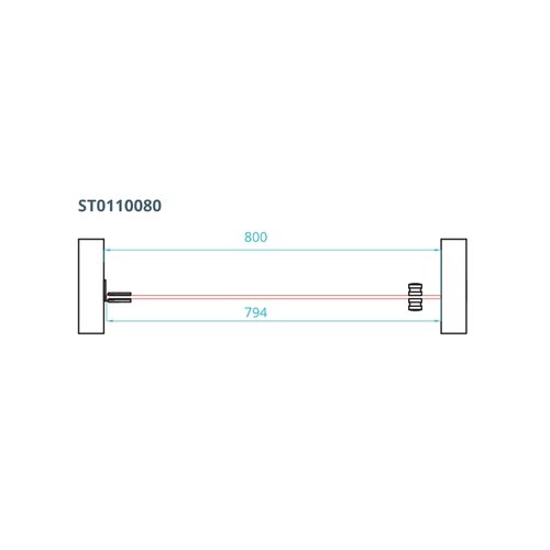 Nisdeur Van Rijn ST01 Profielloos 80x200 cm Helder Glas 8 mm RVS 