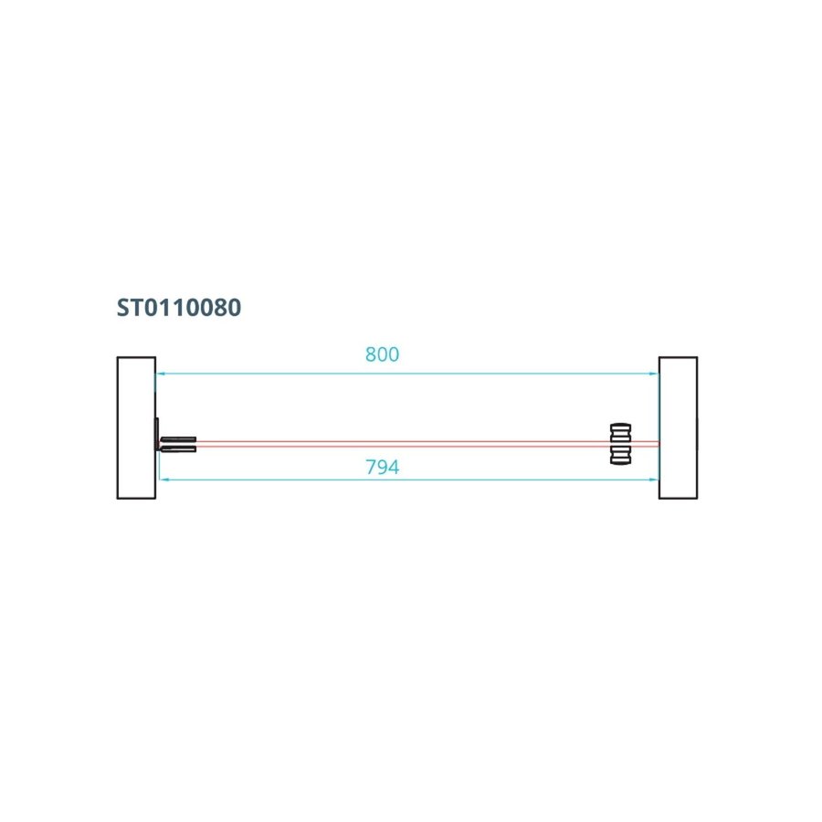 Nisdeur Van Rijn ST01 Profielloos 80x200 cm Helder Glas 8 mm RVS