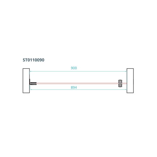 Nisdeur Van Rijn ST01 Profielloos 90x200 cm Met Satijnbaan 8 mm Chroom 