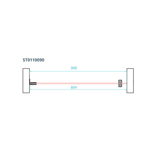 Nisdeur Van Rijn ST01 Profielloos 90x200 cm Helder Glas 8 mm RVS 