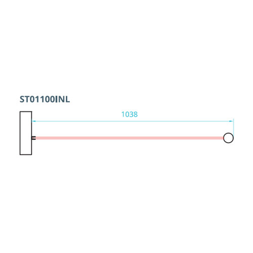 Inloopdouche Van Rijn ST01 Met RVS Staander 50 mm 104x200 cm Helder Glas 8 mm 