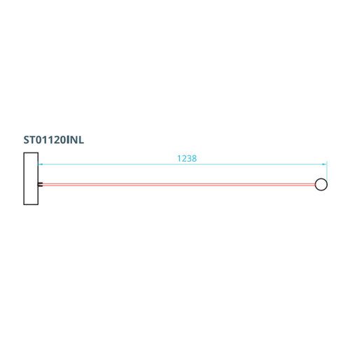 Inloopdouche Van Rijn ST01 Met RVS Staander 50 mm 124x200 cm Helder Glas 8 mm 