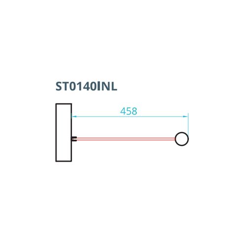 Inloopdouche Van Rijn ST01 Met RVS Staander 50 mm 46x200 cm Helder Glas 8 mm 