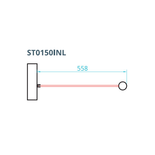 Inloopdouche Van Rijn ST01 Met RVS Staander 50 mm 56x200 cm Helder Glas 8 mm 