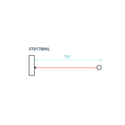 Inloopdouche Van Rijn ST01 Met RVS Staander 50 mm 76x200 cm Helder Glas 8 mm 