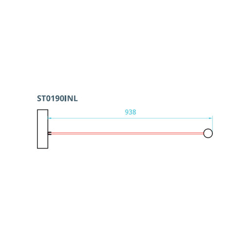 Inloopdouche Van Rijn ST01 Met RVS Staander 50 mm 94x200 cm Helder Glas 8 mm 