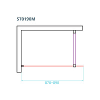 Inloopdouche Van Rijn ST01 Met Stabilisatiestang 90x200 cm Helder Glas 8 mm Chroom