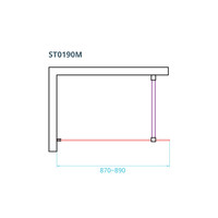 Inloopdouche Van Rijn ST01 Met Stabilisatiestang 90x200 cm Rookglas 8 mm Chroom