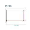 van Rijn Inloopdouche Van Rijn ST01 Met Stabilisatiestang 100x200 cm Rookglas 8 mm RVS