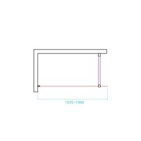 Inloopdouche Van Rijn ST01 Met Stabilisatiestang En Middenband 110x200 cm 8 mm Chroom