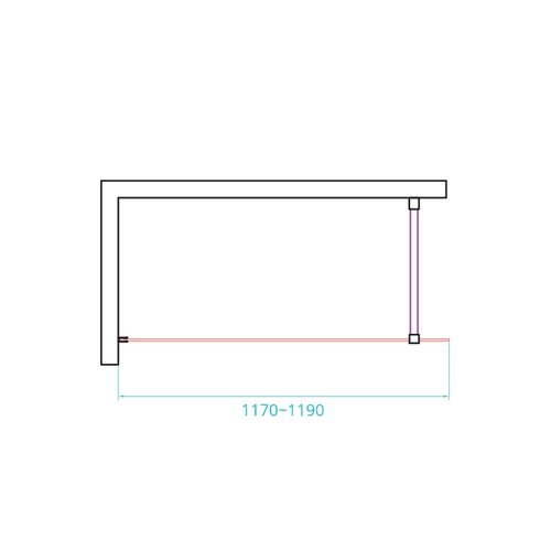 Inloopdouche Van Rijn ST01 Met Stabilisatiestang En Middenband 120x200 cm 8 mm Chroom 