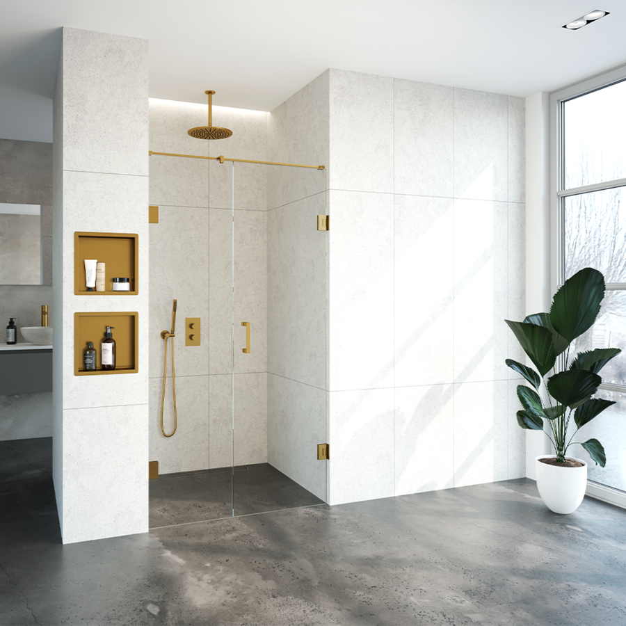 Nisdeur Compleet Just Creating Profielloos 2-Delig 110x200 cm 50/60 Goud