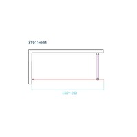 Inloopdouche Van Rijn ST01 Met Stabilisatiestang 140x200 cm Helder Glas 8 mm RVS