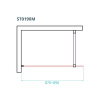 Inloopdouche Van Rijn ST01 Met Stabilisatiestang 90x200 cm Helder Glas 8 mm RVS