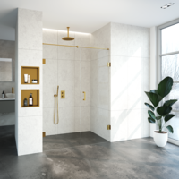 Nisdeur Compleet Just Creating Profielloos 2-Delig 150x200 cm 80/70 Goud