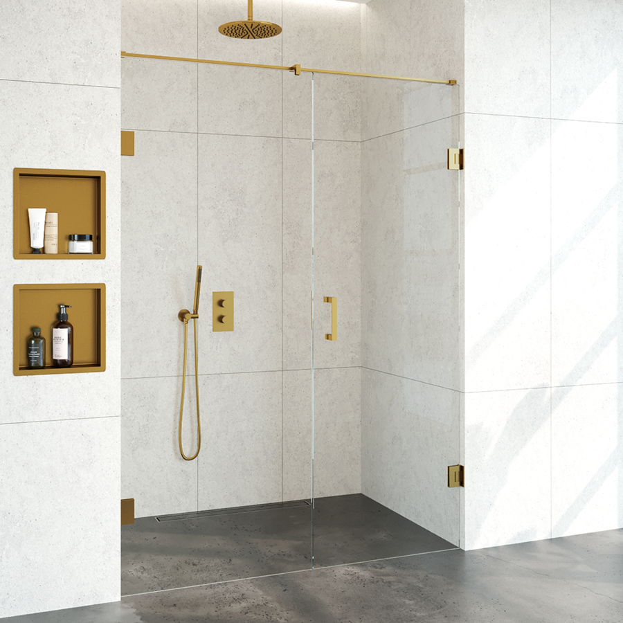 Nisdeur Compleet Just Creating Profielloos 2-Delig 150x200 cm 80/70 Goud