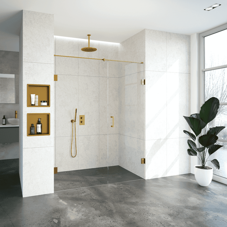 Nisdeur Compleet Just Creating Profielloos 2-Delig 160x200 cm 90/70 Goud