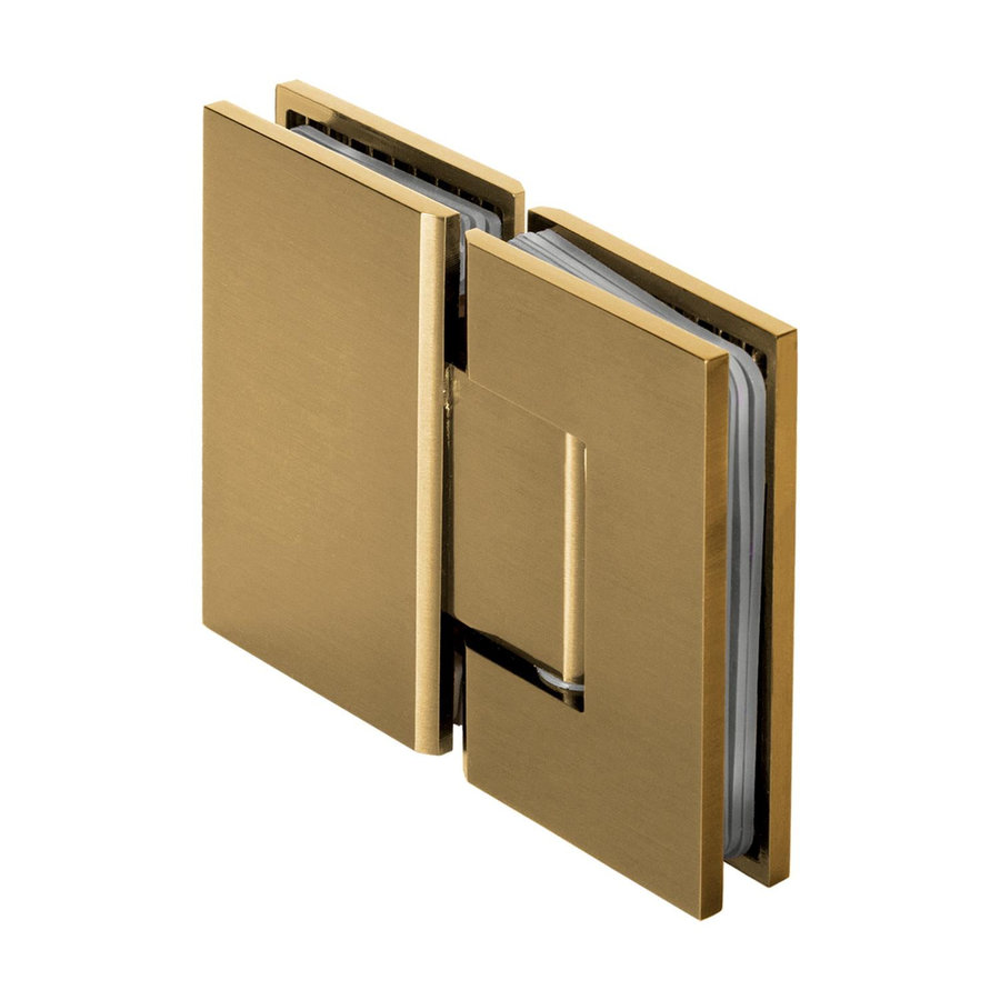 Nisdeur Compleet Just Creating Profielloos 2-Delig (Draaideur Bevestigd op Inloopwand) 120x200 cm 60/60 Goud