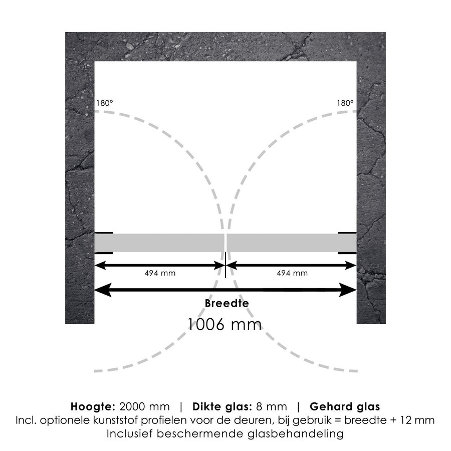 Pendeldeuren Compleet Just Creating Profielloos 100x200 cm Goud