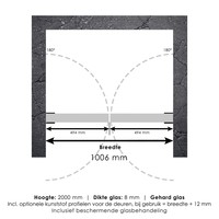 Pendeldeuren Compleet Just Creating Profielloos 100x200 cm Goud