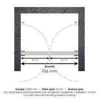 Pendeldeuren Compleet Just Creating Profielloos 70x200 cm Goud