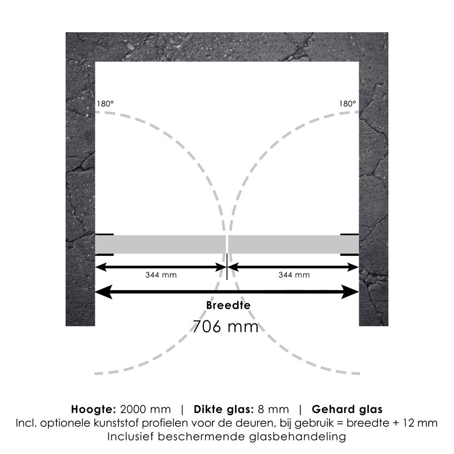 Pendeldeuren Compleet Just Creating Profielloos 70x200 cm Goud