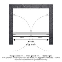 Pendeldeuren Compleet Just Creating Profielloos 80x200 cm Goud