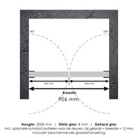 Pendeldeuren Compleet Just Creating Profielloos 90x200 cm Goud