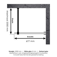 Inloopdouche Compleet Just Creating Profielloos 70 cm Goud