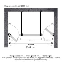 Niscabine XL Compleet Just Creating 260x200 cm 60/140/60 Mat Zwart