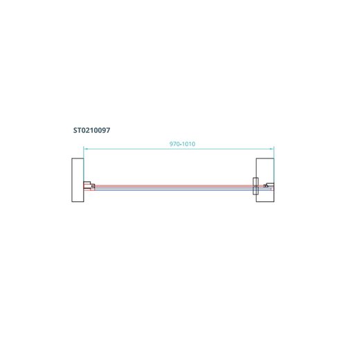 Nisdeur Van Rijn ST02 Draaideur 100x200 cm 6 mm Chroom 
