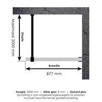 Inloopdouche Compleet Just Creating Profielloos 90 cm Goud