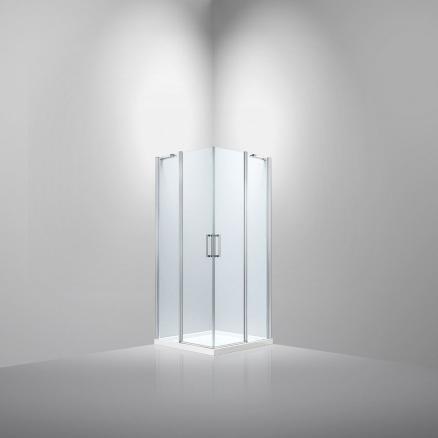Douchecabine Van Rijn ST02 Hoekinstap 100x100x200 cm 6 mm Chroom