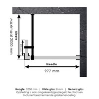 Inloopdouche Compleet Just Creating Profielloos 100/30 cm Goud