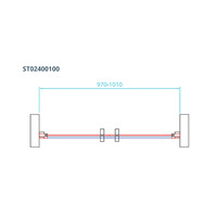 Pendeldeuren Van Rijn ST02 Saloondeur 100x200 cm 6 mm Chroom