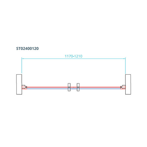 Pendeldeuren Van Rijn ST02 Saloondeur 120x200 cm 6 mm Chroom 