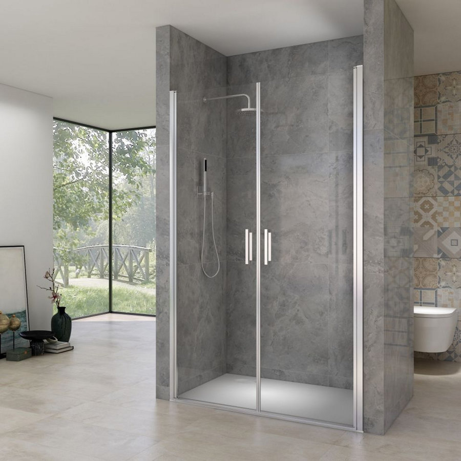 Pendeldeuren Van Rijn ST02 Saloondeur 90x200 cm 6 mm Chroom