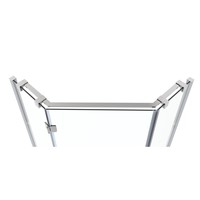 Douchecabine Van Rijn ST05 Vijfhoek 90x200 cm 8 mm Helder Glas Aluminium Chroom