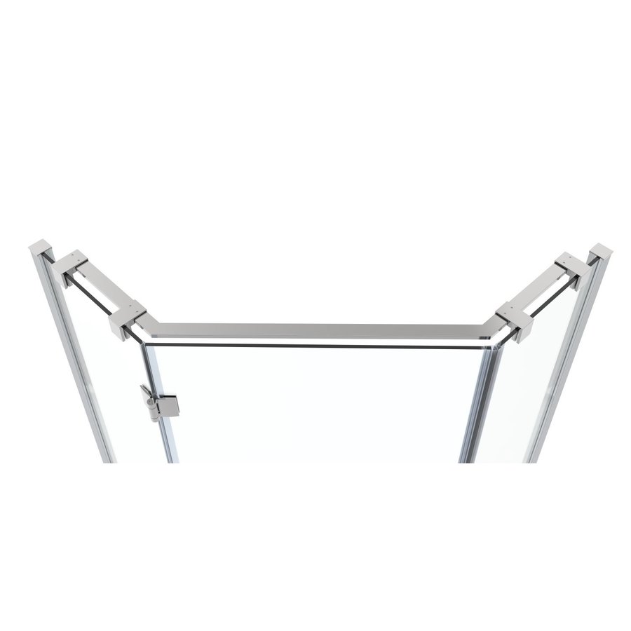 Douchecabine Van Rijn ST05 Vijfhoek 90x200 cm 8 mm Helder Glas Aluminium Chroom