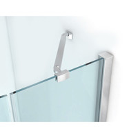 Douchecabine Van Rijn ST05 Kwartrond Aluminium 90x200 cm 8 mm Helder Glas Chroom