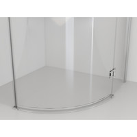 Douchecabine Van Rijn ST05 Kwartrond Aluminium 90x200 cm 8 mm Helder Glas Chroom