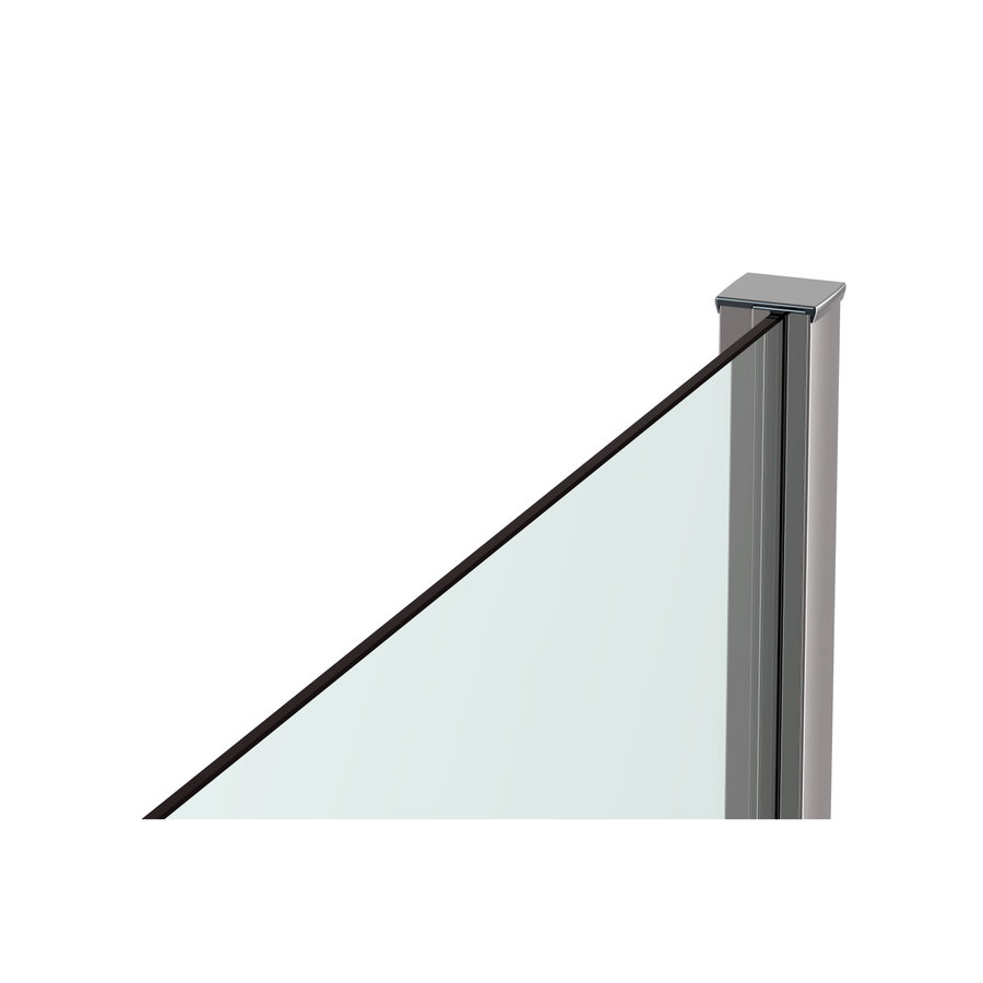 Nisdeur Van Rijn ST05 Draaideur Met Vaste Wand 120x200 cm 8 mm Chroom