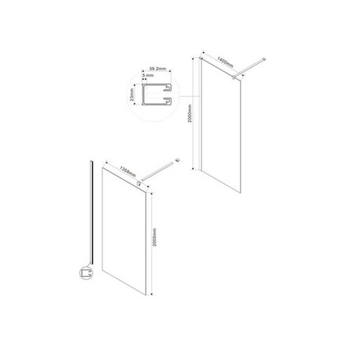 Inloopdouche Van Marcke Go Miage 140x200 cm 8 mm Middenband EasyClean Chroom 