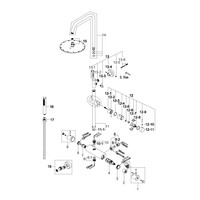 Wiesbaden Caral douche-opbouwset + therm. mengkraan chroom