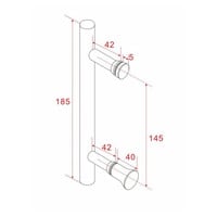 Wiesbaden losse deurgreep type 3 chroom