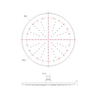Regendouchekop Salenzi Marble 30cm White Marble