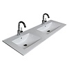 Aquasplash Badmeubelset Aquasplash Salt 120x46cm Greeploos 4 Lades Met Wastafel 2 Kraangaten Ice White