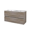 Badmeubelset Aquasplash Salt 120x46cm Greeploos 2 Lades Met Wastafel Porselein 2 Kraangaten Scotch Oak