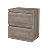 Aquasplash Badmeubelset Aquasplash Salt 60x46cm Greeploos 2 Lades Met Afdekplaat Scotch Oak