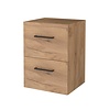 Aquasplash Badmeubelset Aquasplash Salt 50x46cm Met Grepen (Kleurkeuze) 2 Lades Met Afdekplaat Whisky Oak